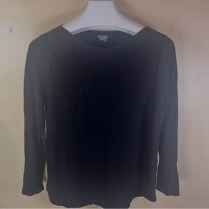Chicos Classic Black Soft Rayon Long Sleeve Top Size Large (2)‎ Capsule Wardrobe